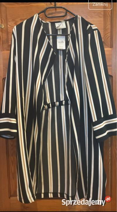 Wallis nowa koszula w paski L czarny Dębica