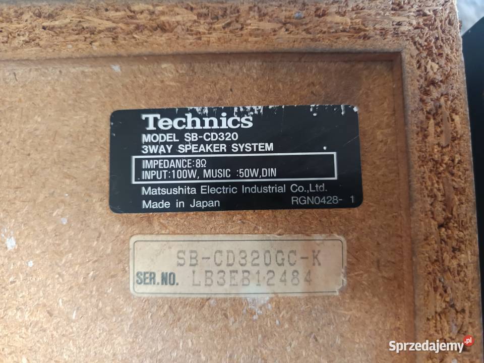 Kolumny Technics SB CD 320 Made in Japan