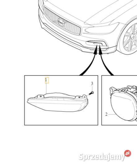 VOLVO S90 V90 XC60 XC90 II halogen lewy LED dolnośląskie Bielany Wrocławskie