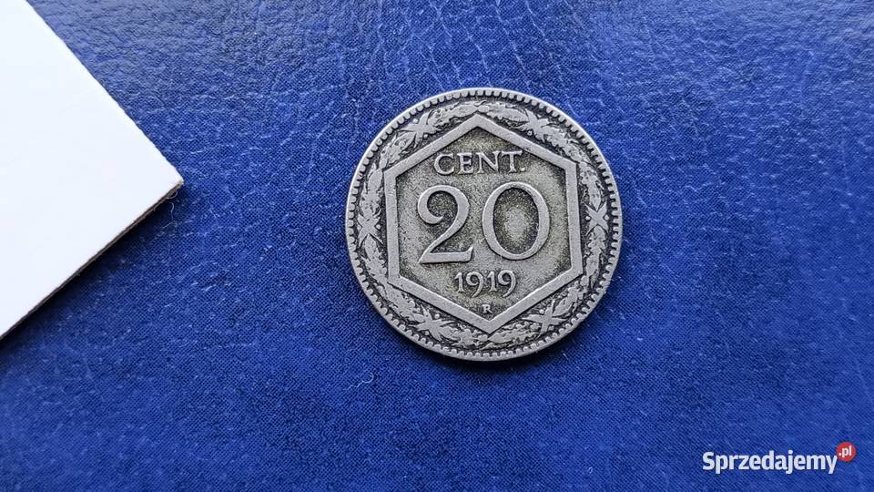 Stare monety 20 centesimi 1919 Włochy