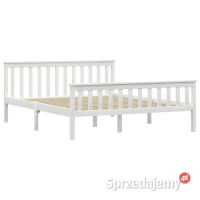 vidaXL Rama łóżka biała lite drewno mazowieckie Warszawa sprzedam