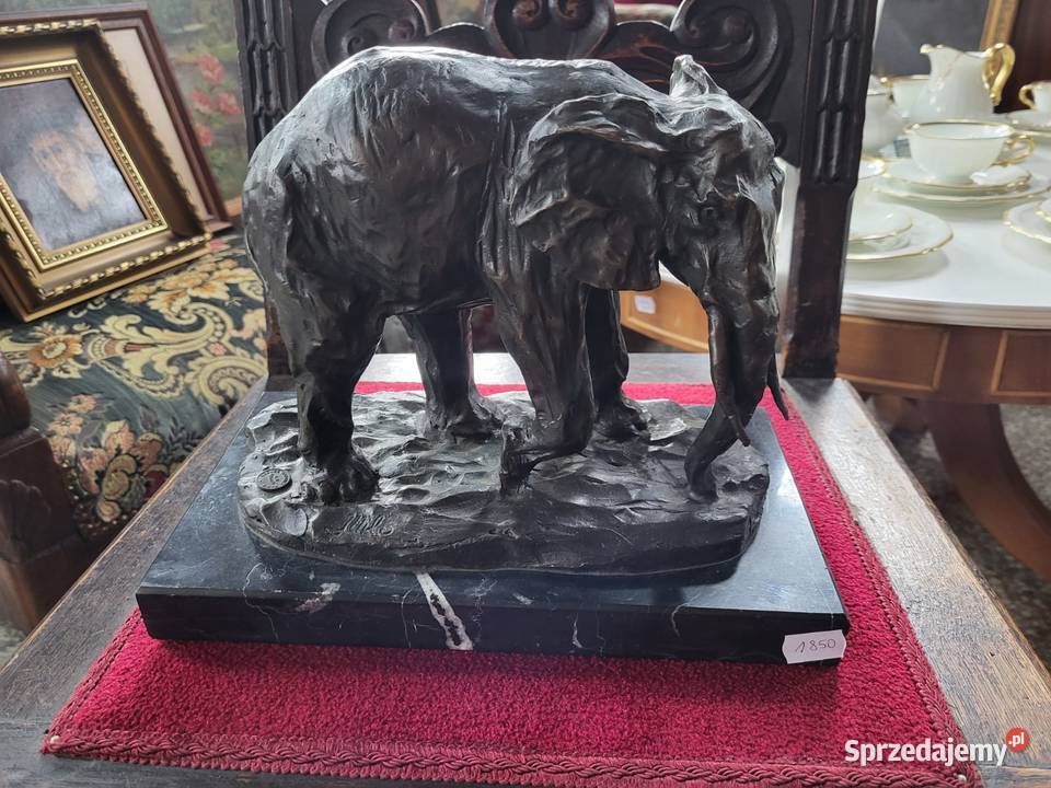 Figura słonia z brązu Rybnik
