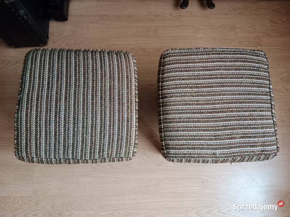 Zestaw 2 TaboretówPuf PRL Chojnickie Fabryki