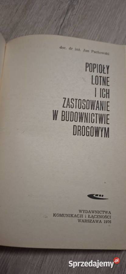 1 wydanie Popioły lotne w budownictwie drogowym Antykwariat