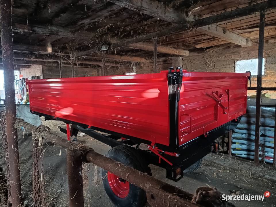 Przyczepa wywrotka jednoosiowa 3 strony wywrot TYM Cimoszka