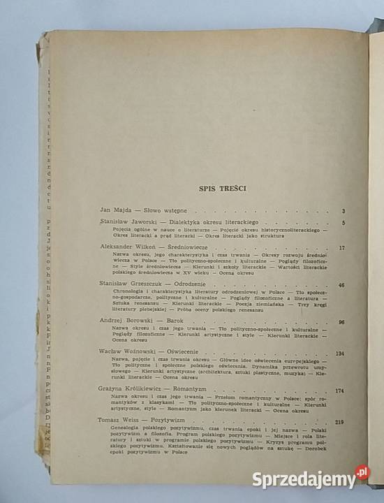 OKRESY LITERACKIE Jan Majda Książki naukowe i popularnonaukowe podlaskie
