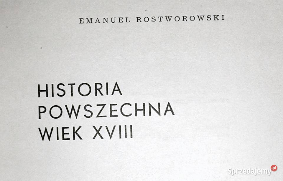 Historia powszechna Wiek XVIII Emanuel lubelskie Chełm
