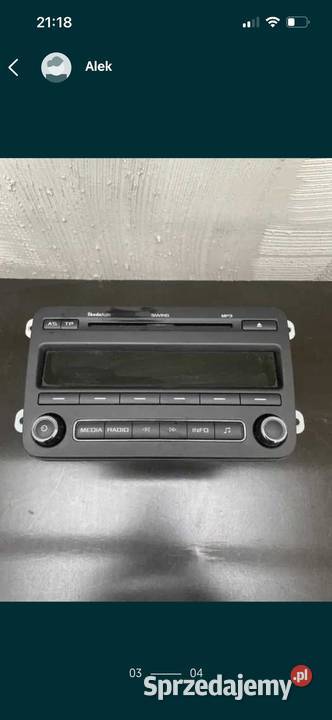 Radio Cd Mp3 Skoda Swing 5J0 035 161C 5J0 035 Morąg