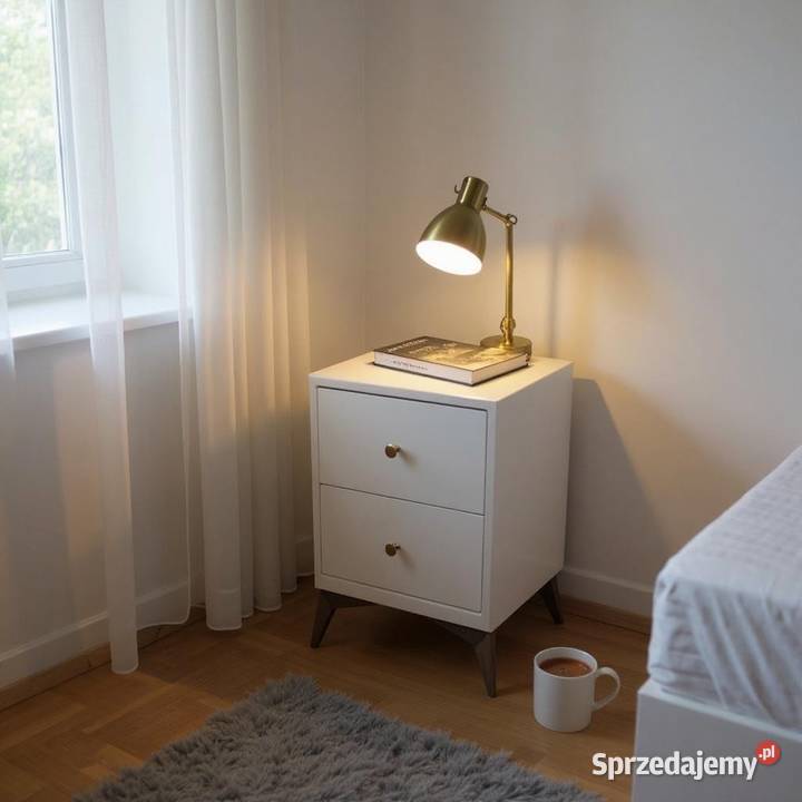 Stolik nocny kremowy glamour Kępno