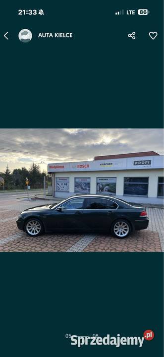 Bmw E65 Lift 730 Li Anglik Zarejestrowany w komputer pokładowy Kielce