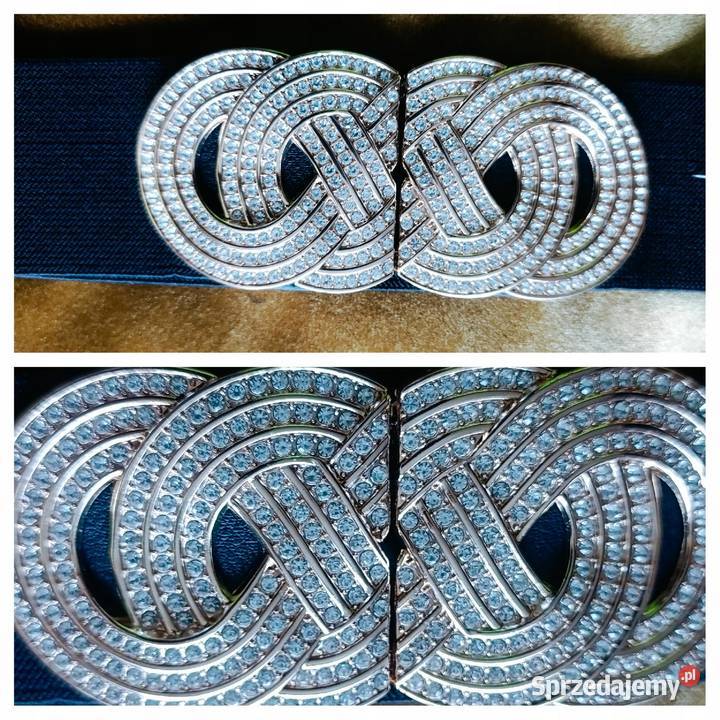 Pasek DamskiGUMA OZDOBNA BIŻUTERIA cekiny Wieluń