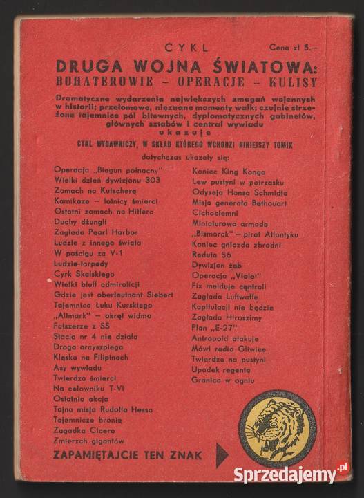 ŻÓŁTY TYGRYS DYMY ZAMOJSZCZYZNĄ 1960 Łódź