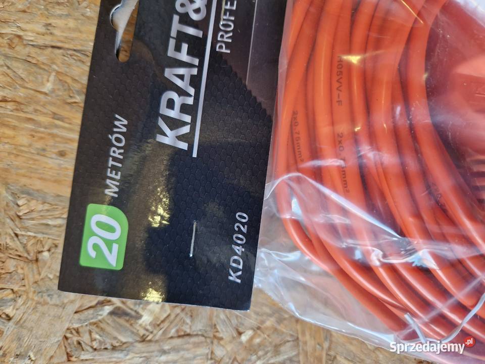 Przedłużacz ogrodowy 2x075mm 20m KD4020