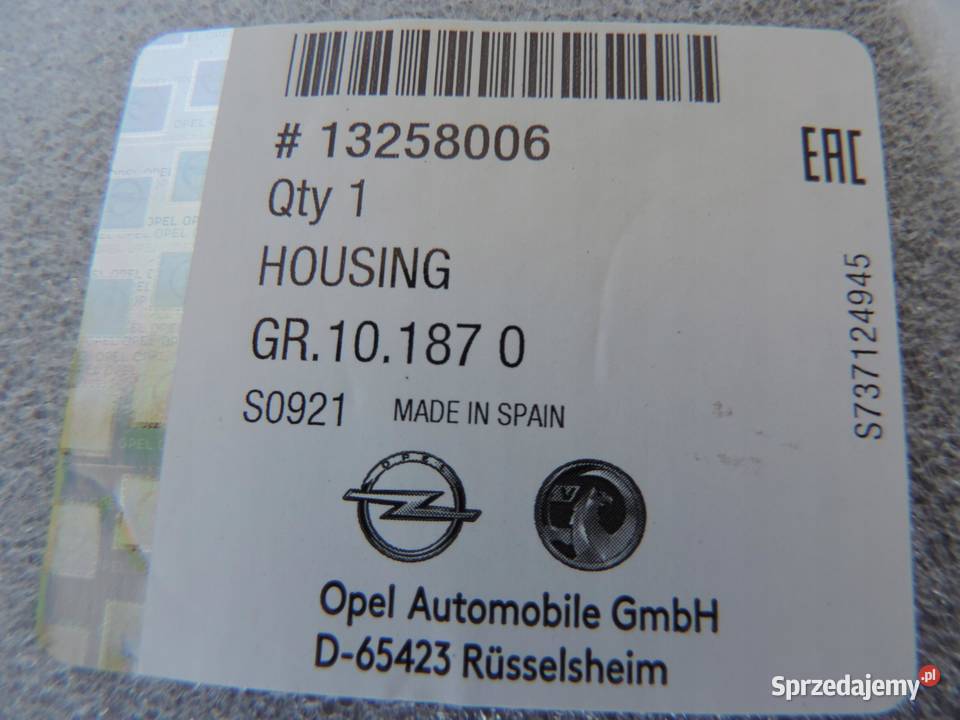 obudowa lusterka opel meriva b 13258006 NOWA