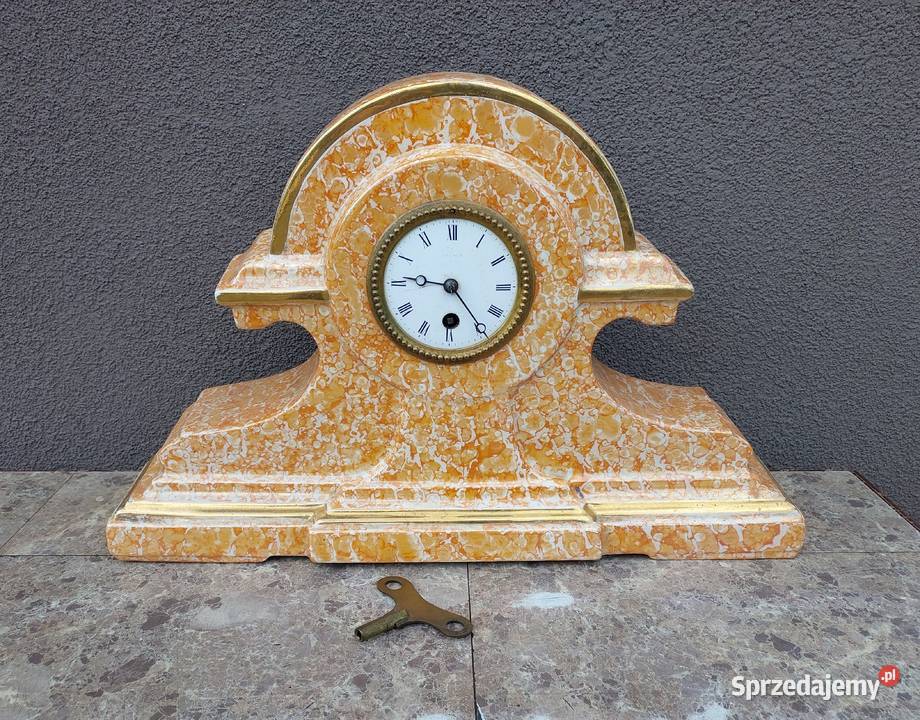 Stary zegar kominkowy mechanizm francuz chodzik Tczew sprzedam