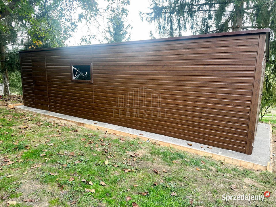 Garaż Blaszany 3x9m Brama Dwuskrzydłowa Drzwi 2x Jastrowie sprzedam