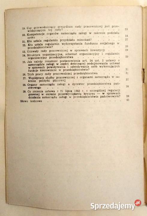 Stary biuletyn Samorząd Załogi 21984 r