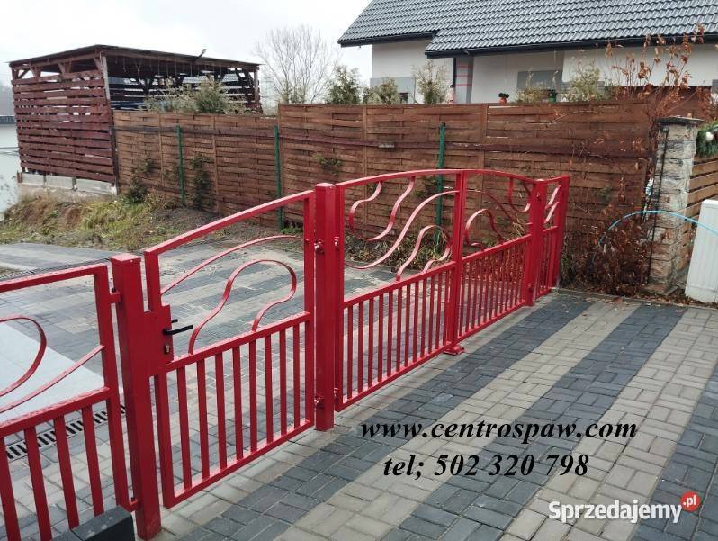 Brama przesuwna skrzydłowa wjazd kuta nowoczesna Częstochowa