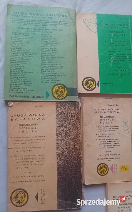 Zestaw 7 książeczek z serii Żółty Tygrys Lata Koźminek sprzedam