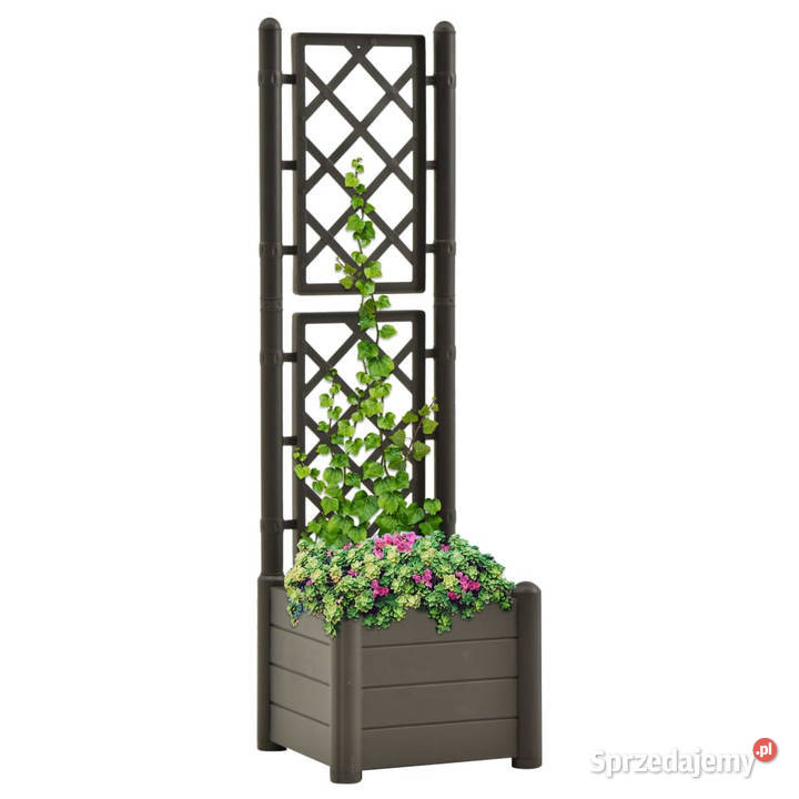 Skrzynia na rośliny z trejażem 43x43x142 PP Warszawa