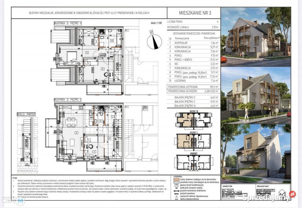 Mieszkanie 9811m2 4 pokoje Kielce świętokrzyskie
