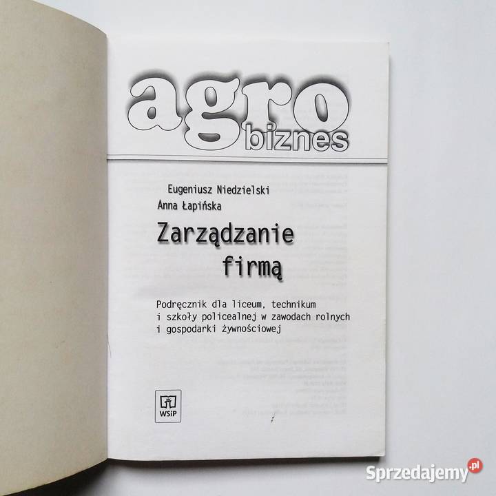 E Niedzielski A Łapińska Zarządzanie firmą Książki i Podręczniki Łódź