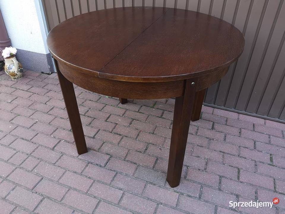 Stół ArtDeco Okrągły 100 Zgrabny Antyk Stary Swarzędz