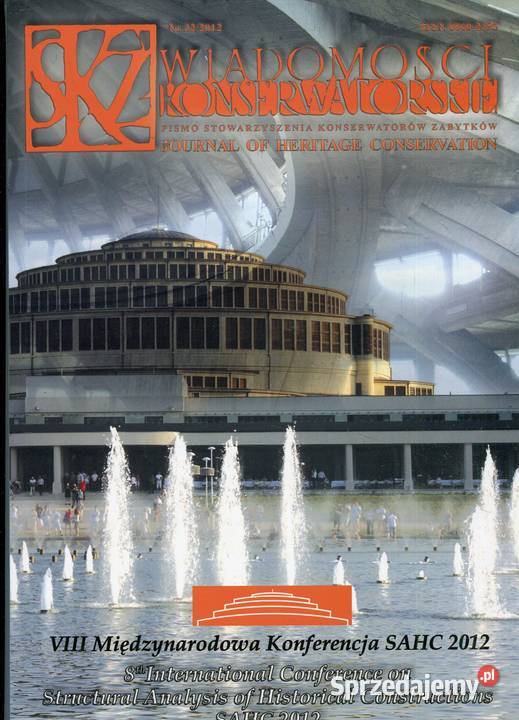 Wiadomości Konserwatorskie 32 2012 miękka Szczecin sprzedam