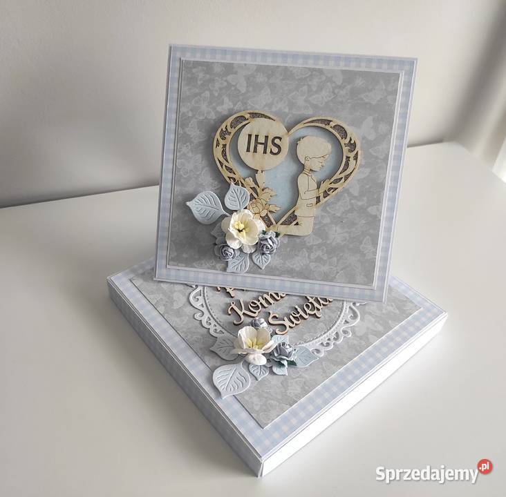 Kartka z pudeleczkiem ręcznie robiona Komunia Łódź sprzedam