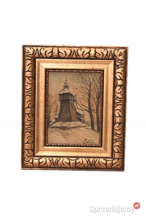 J Fałat Drewniany Kościół Na Wzgórzu Kresy Obrazki i obrazy