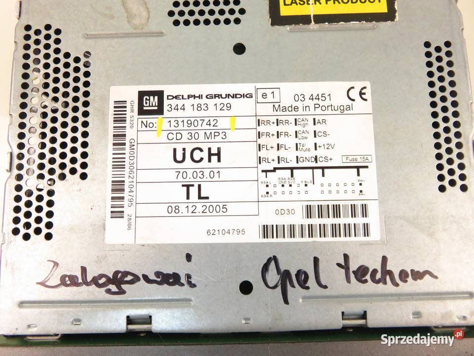 RADIO OPEL ZAFIRA B A05 13190742