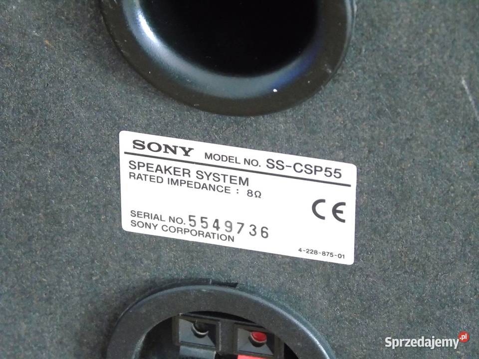 Kolumny Sony SSCSP55 sprawne 8ohm DOSTAWA Jasło