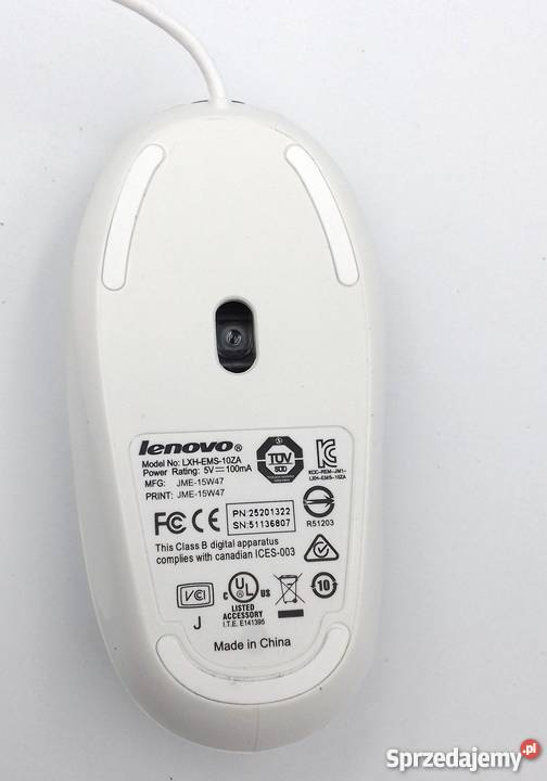 Mysz optyczna Lenovo biała LXHEMS10 Lenovo pomorskie Gdańsk