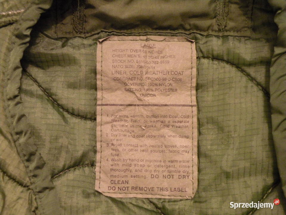 Podpinka do kurtki m65 large 98r Wrocław