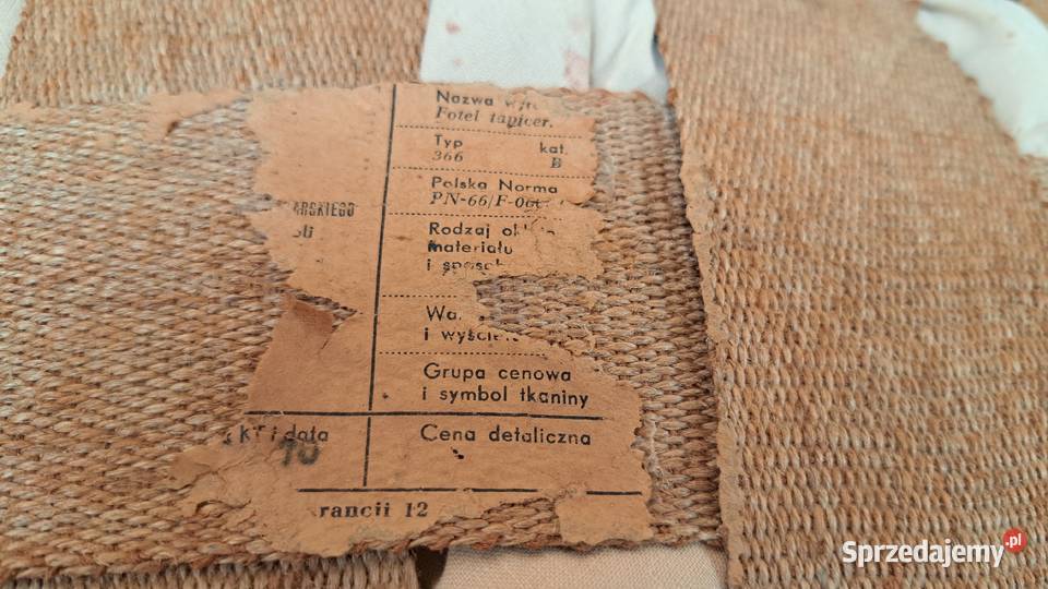 2 fotele 366 Chierowski PRL oryginały z metką do Gdynia