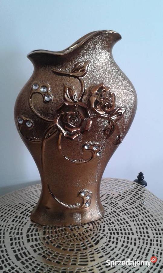 Wazon ozdobny róże złoty 32 Warszawa sprzedam