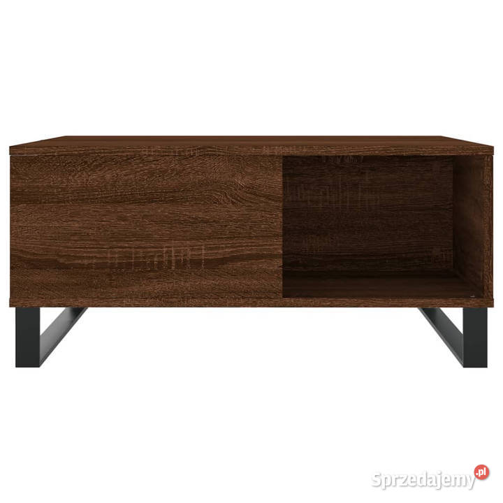 Stolik kawowy brązowy dąb 80x80x365 WM830795 Warszawa