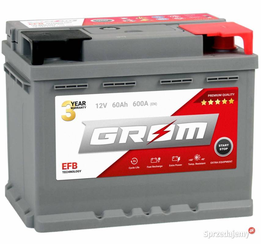 Akumulator 60Ah 600A GROM EFB STARTSTOP Siedlce