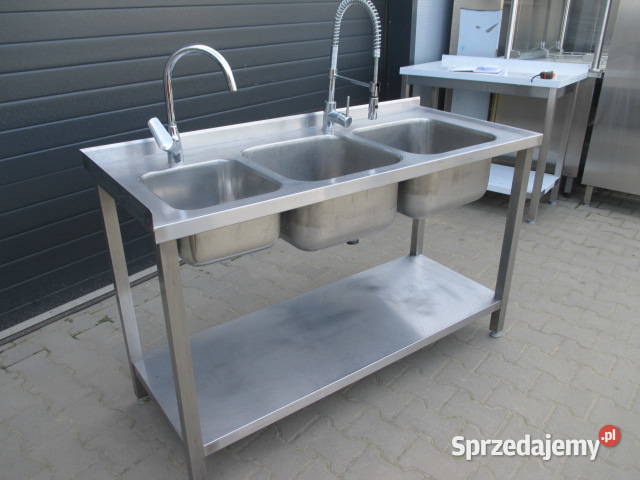 ZLEW GASTRONOMICZNY 3 KOMOROWY Z PÓŁKĄ 1386085 Ostrów Wielkopolski