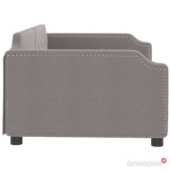 Sofa z funkcją spania kolor taupe obita tkaniną Warszawa sprzedam