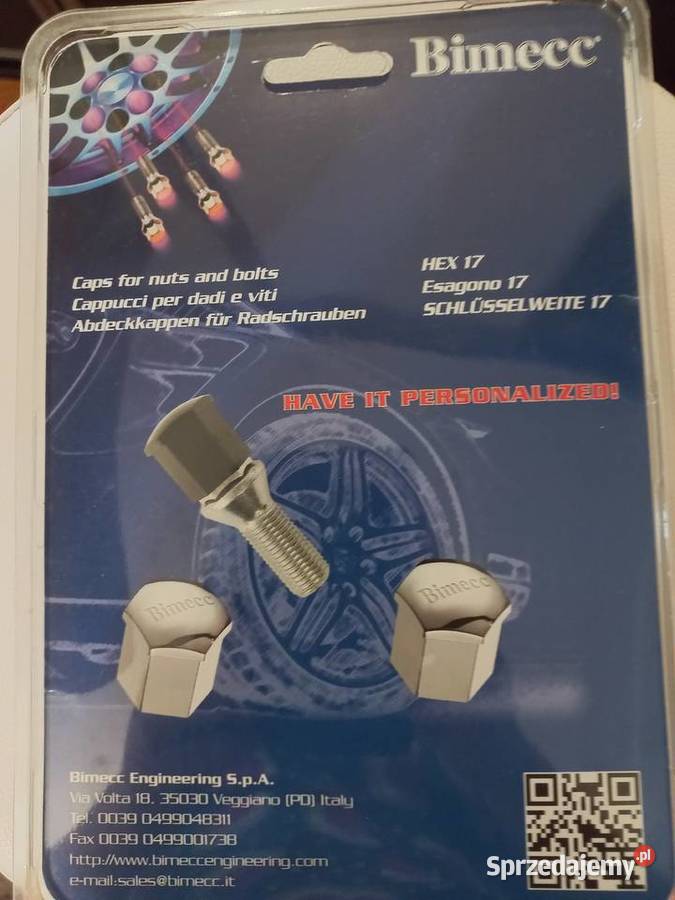 BIMECC Zestaw nakładek na śruby nakrętki CZARNE Wrocław