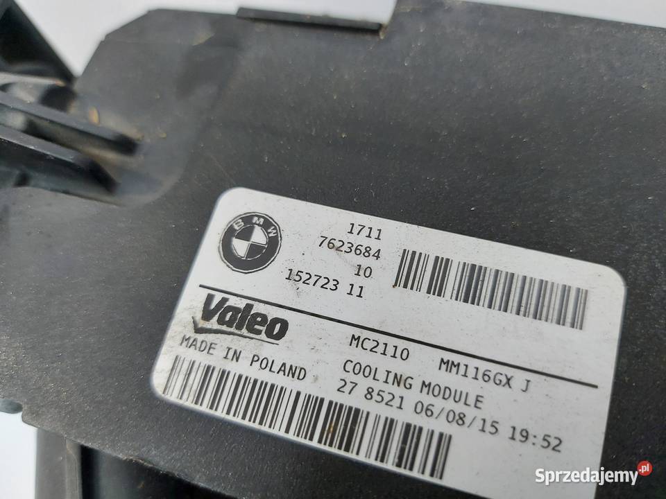 BMW i3 i01 REX Chłodnica wentylator komplet