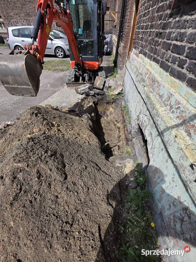 Usługi mini koparką koparka mała mini ładowarka Katowice