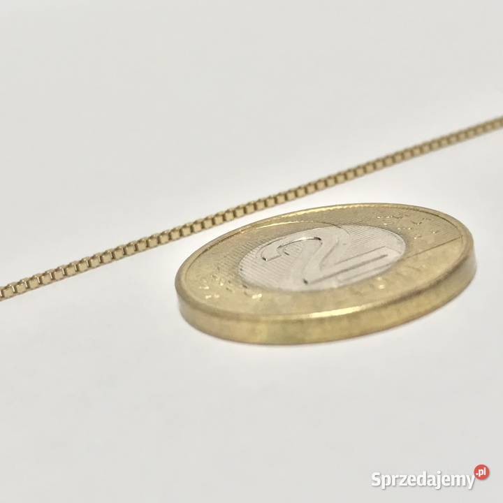 Złoty ŁAŃCUSZEK damski 585 14K cudowna KOSTKA Warszawa