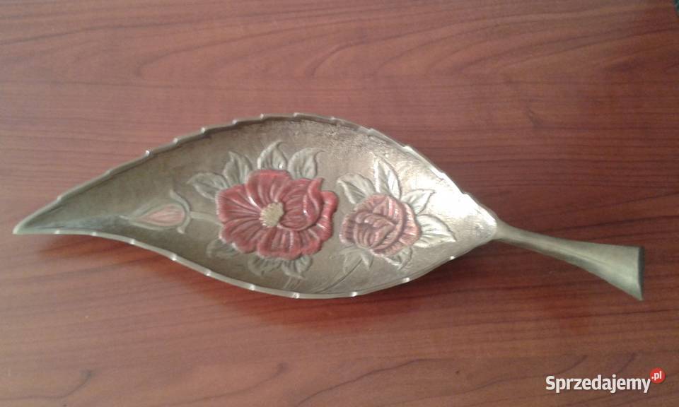 Patera z mosiądzu liść 36 Warszawa