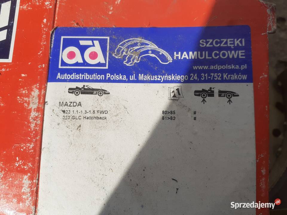 Szczęki hamulcowe Mazda 323 BG 198994 osobowe Puchaczów