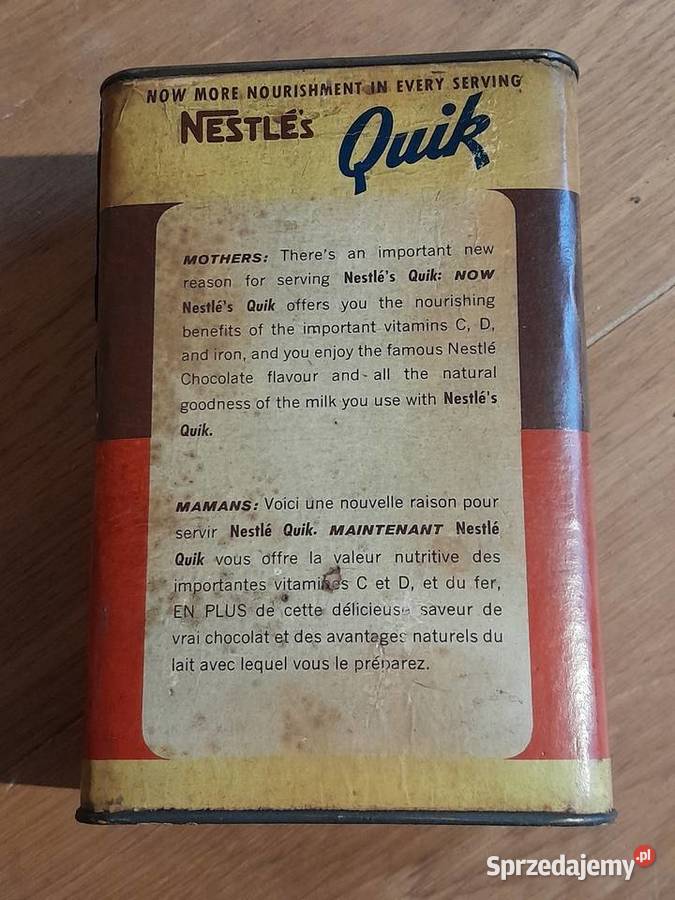 Stara puszka Nestle Quick lata 60te zabytek śląskie Dąbrowa Górnicza