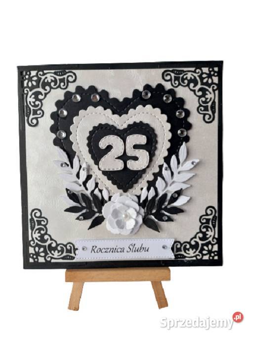 Kartki Pamiątka 25 Lecie Ślubu K4 WZ2 Rękodzieło Poznań