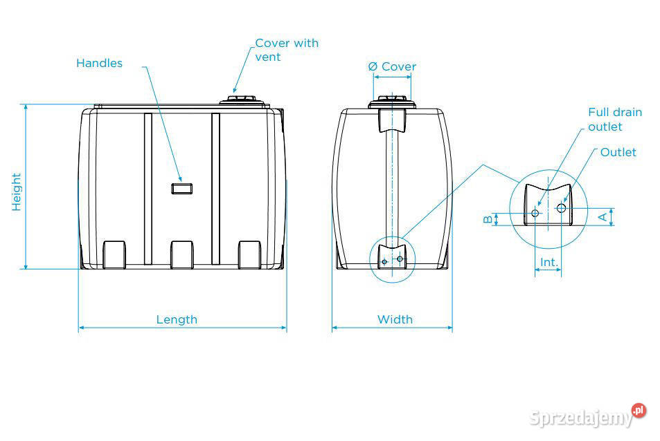 Zbiornik na deszczówka 1000l z pompą Auto zestaw
