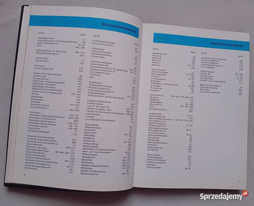 Mahr Feinmessgeraete und Lehren Katalog urządzeń